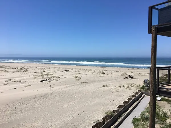 The beach from the balcony