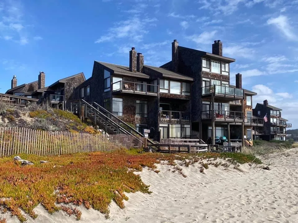 Pajaro Dunes condos above the dune and ice plant
